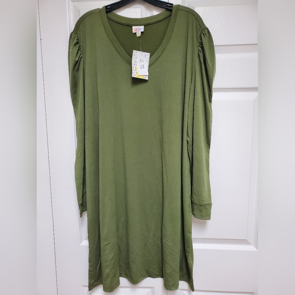 LuLaRoe Ava Dress/Olive Green